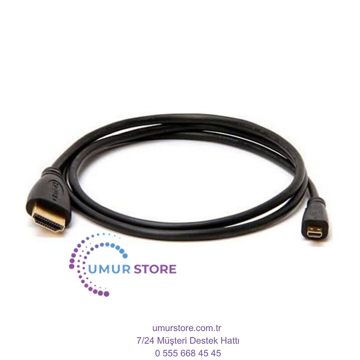 Micro HDMI To HDMI 1080P Fullhd Kablo - 1.5m