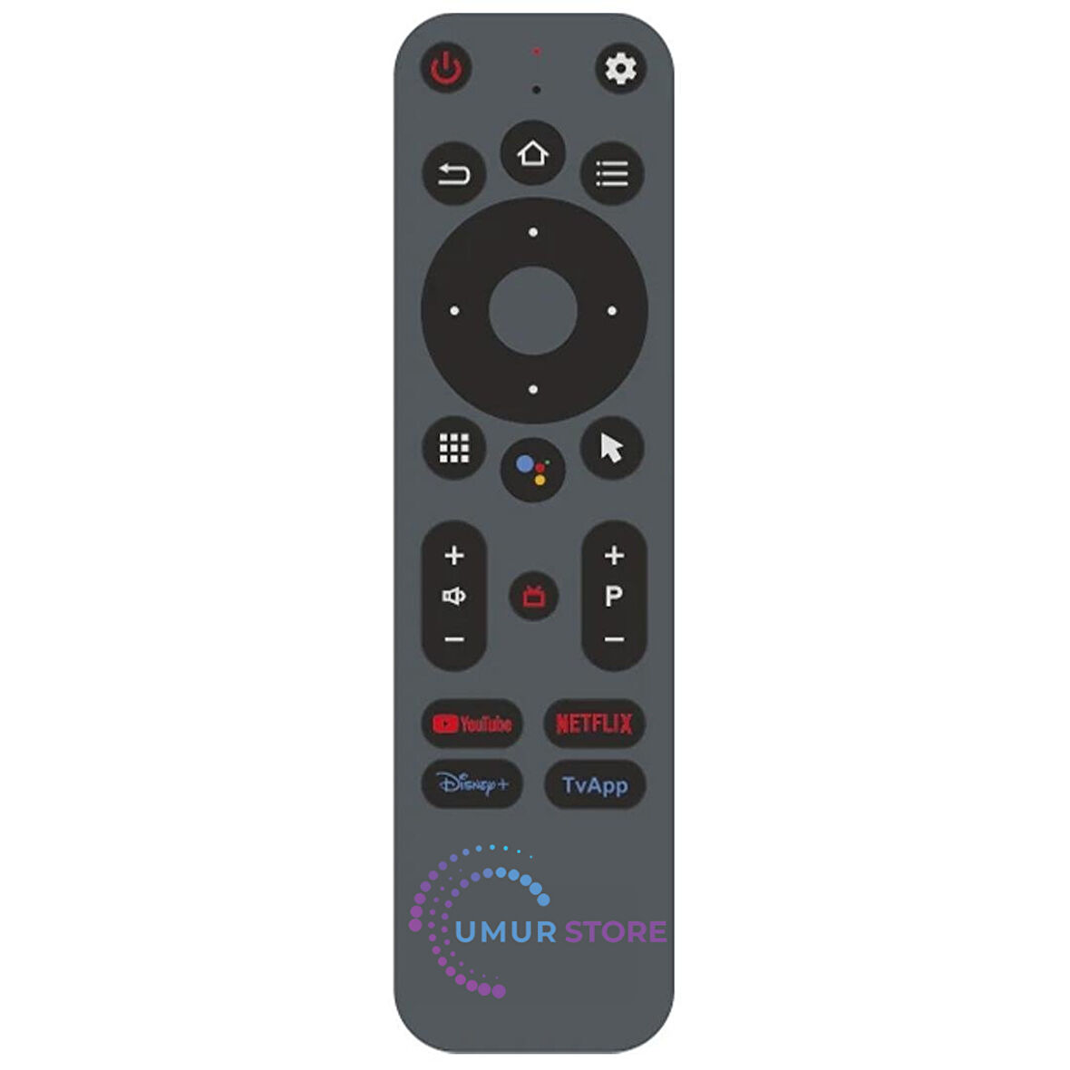 Alpsmart BT Air AS516 Ses Komutlu Youtube+Netflix+Disney Plus+TvAPP Tuşlu Android Tv Box Kumandası