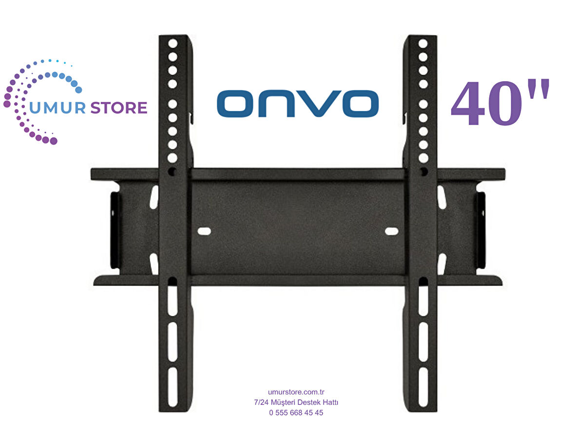 ONVO 40VL80F2FA 40'' 102 Ekran Uydu Alıcılı 32”, 39”, 40” Uyumlu Lcd Led TV Sabit Duvar Askı Aparatı