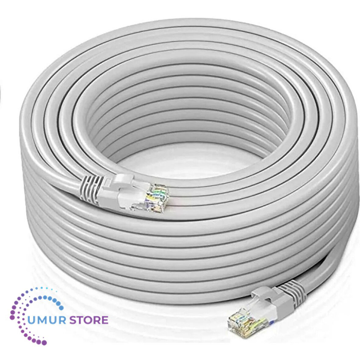 Cat6 EZRJ45 Utp Patch Kablo Fabrikasyon Internet Ethernet Modem Kablosu RJ45 Uçlu Jacklı Network Adsl 15 Metre