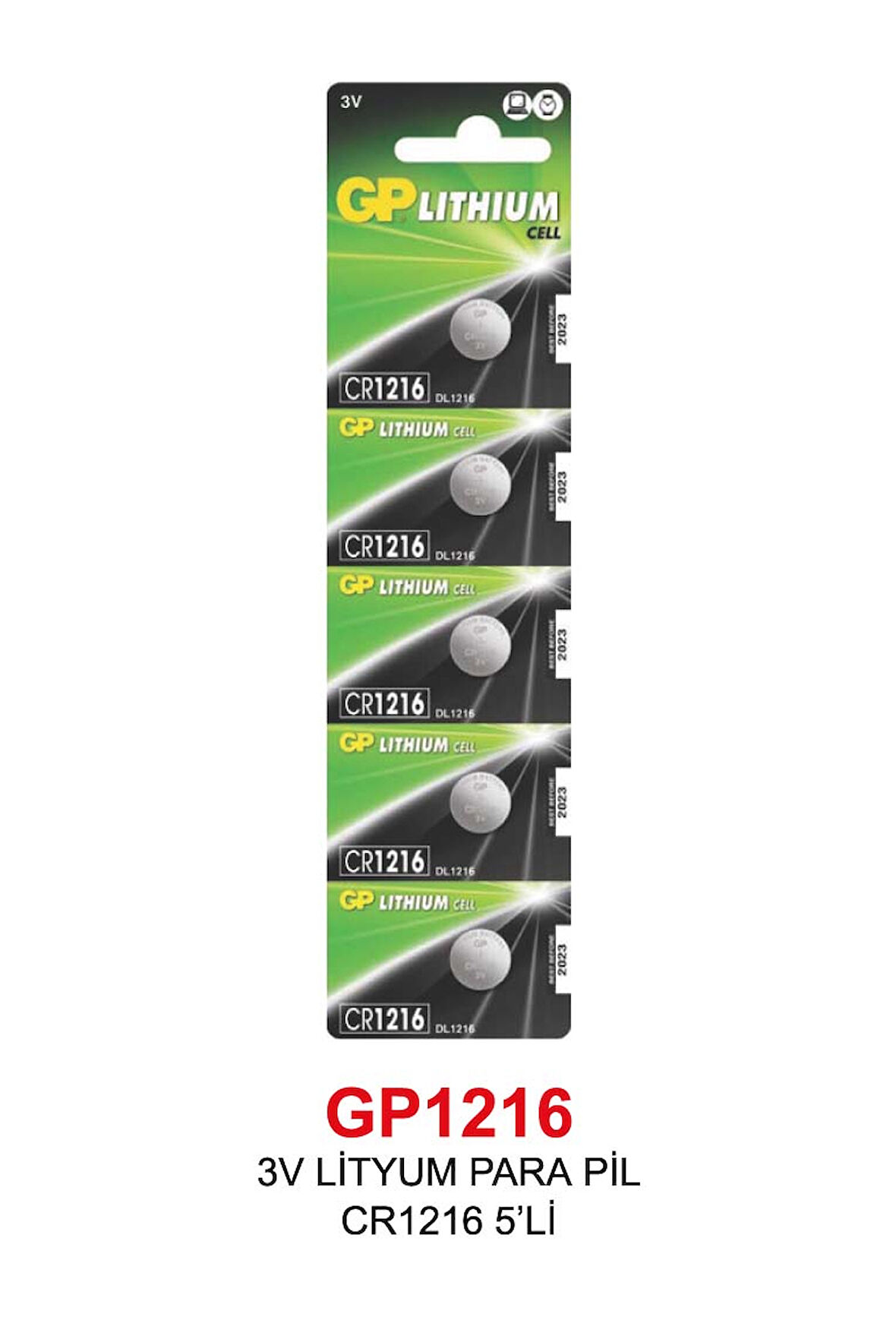 3V LİTYUM PARA PİL CR1216 5’Lİ