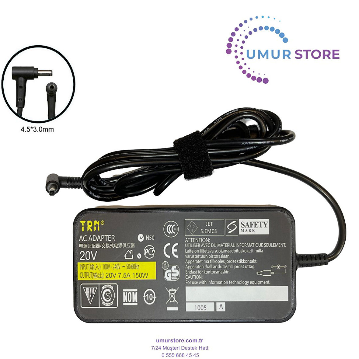 Asus A18-150P1A 4.5x3.0mm Notebook Adaptörü