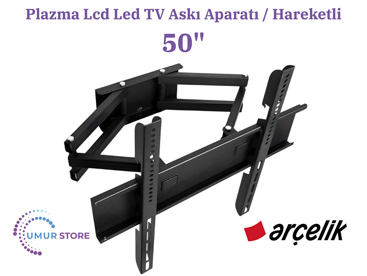 Arçelik A50E795B 4K Ultra HD 50" Uydu Alıcılı Google Smart 126/127 Ekran Lcd Led TV Hareketli Duvar Askı Aparatı