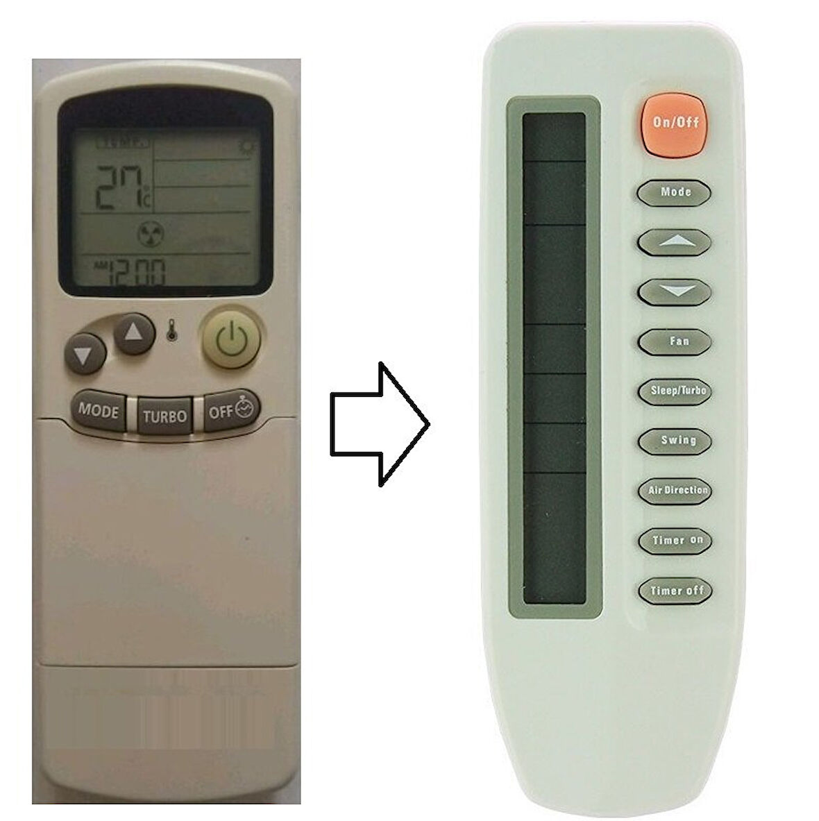 VESTEL ARH-112 Eşdeğer Klima Kumandası