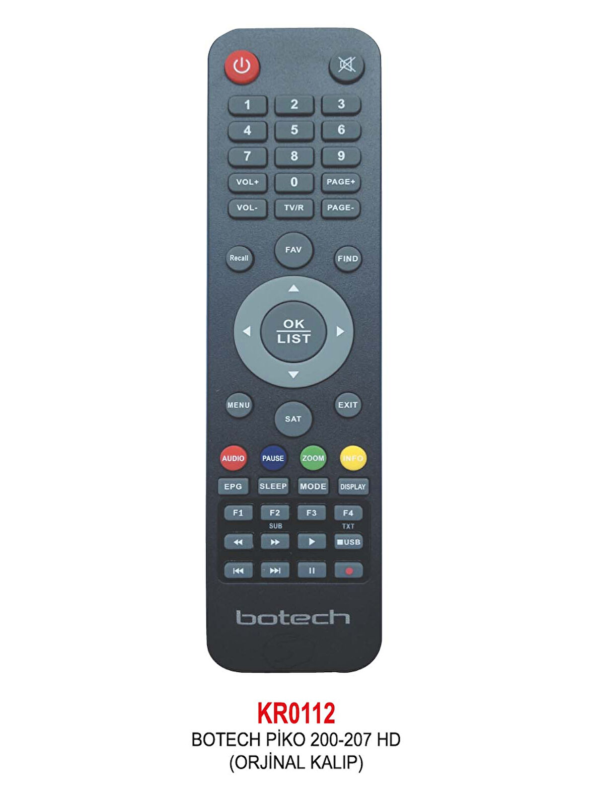 BOTECH PİKO 200-207 HD (ORJİNAL KALIP) UYDU KUMANDA