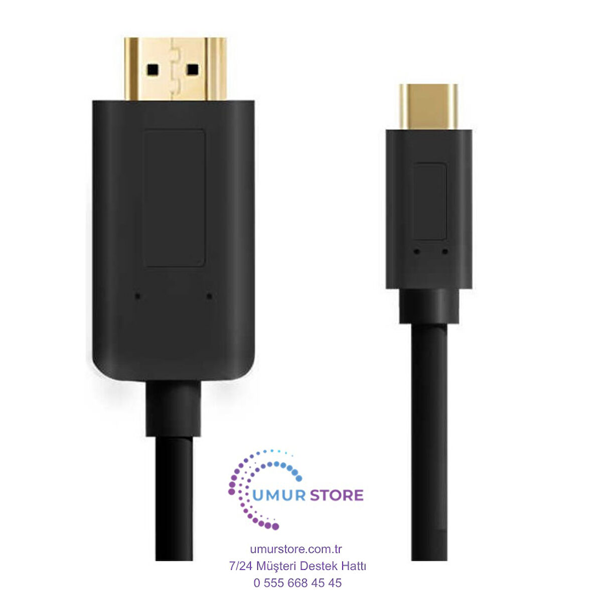 Type-C To HDMI 4K Kablo 120 cm - Hdcp Özelliği - 10 Gbps Görüntü Aktarım Kablosu