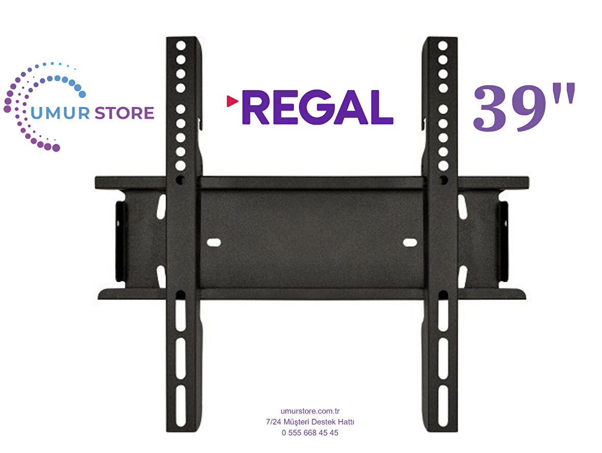 Regal 39r603h 39" Uydu Alıcılı 32”, 39”, 40” Uyumlu Lcd Led TV Sabit Duvar Askı Aparatı