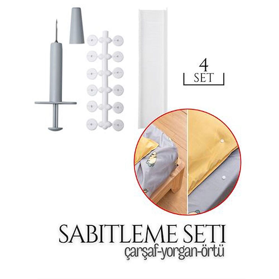 TransForMacion Çarşaf Yorgan Örtü Sabitleme 4 LÜ SET 718972