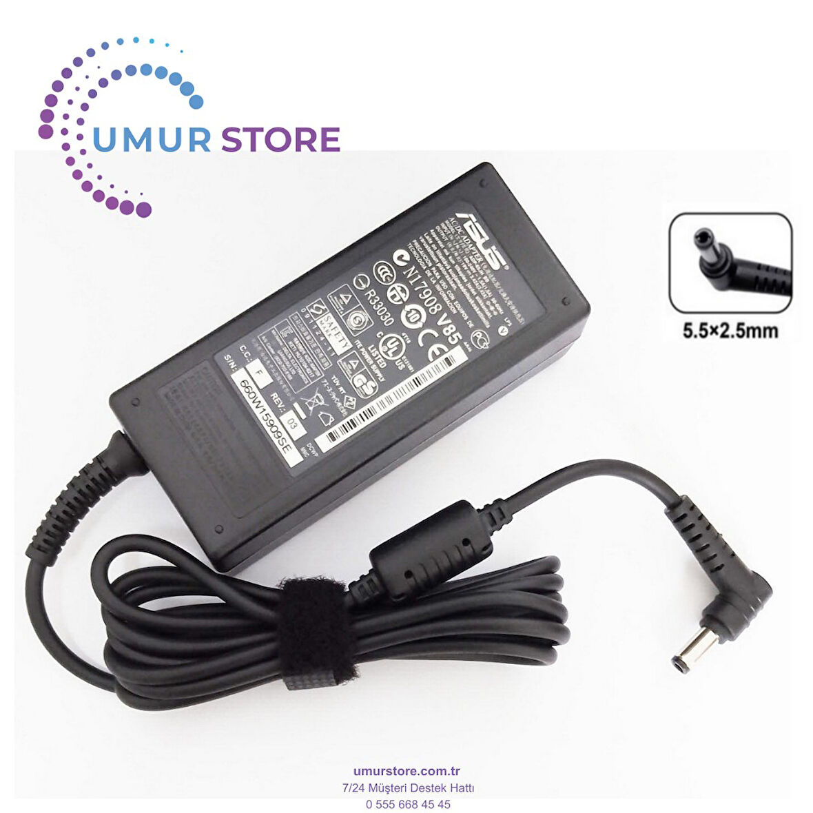 Asus EXA1208EH 5.5x2.5mm Notebook Adaptörü