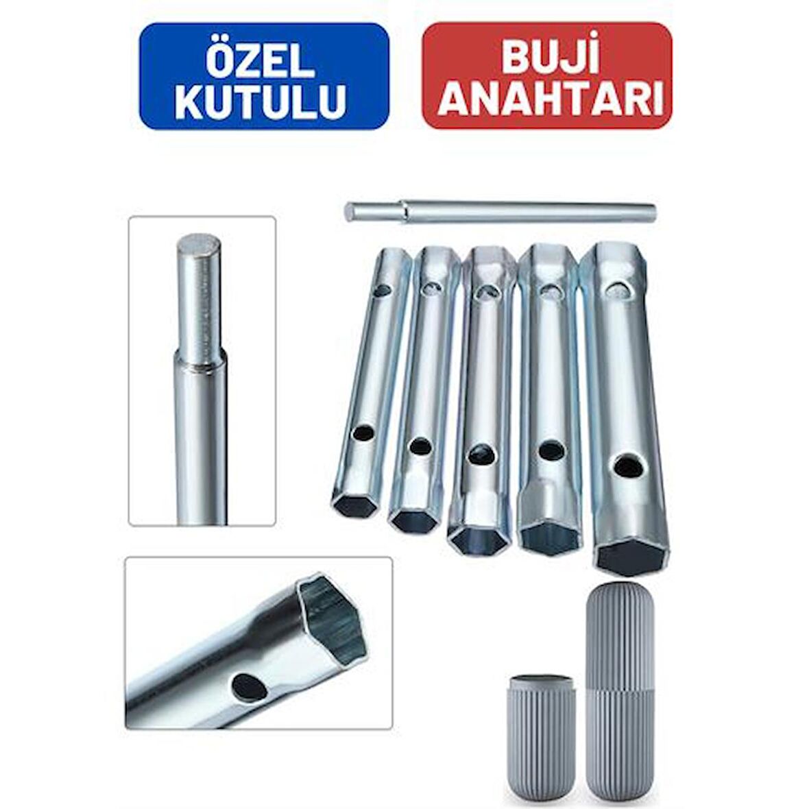 ModaCar Lacrosse Torklu 5 Ebat Buji Sökme Takma Anahtarı Kutulu Set 428896