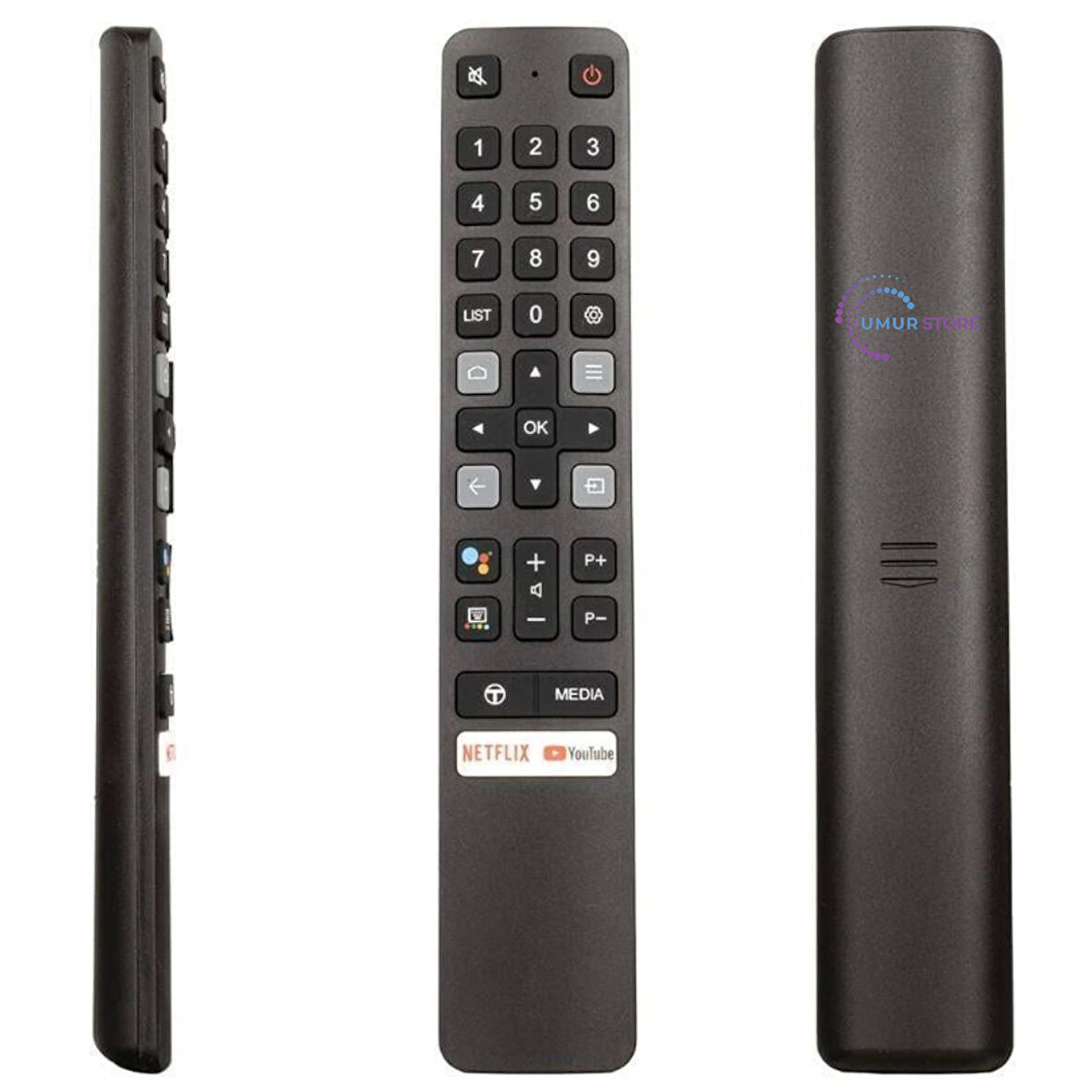 TCL RM-L1673 V2 Netflix - Prime Video - TCL Chanel - Youtube Tuşlu Ses Komutsuz Lcd Led TV Kumandası