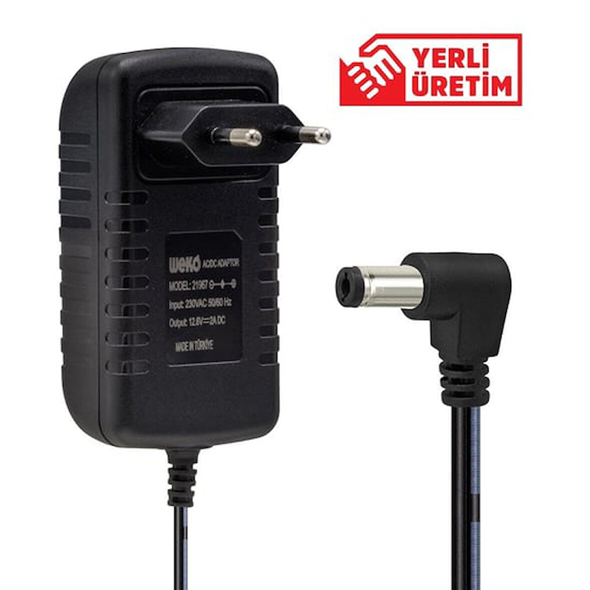 12.6 Volt - 2 Amper 5.5*2.5 Uçlu Ledli Yerli Üretim Şarjlı Matkap Adaptörü