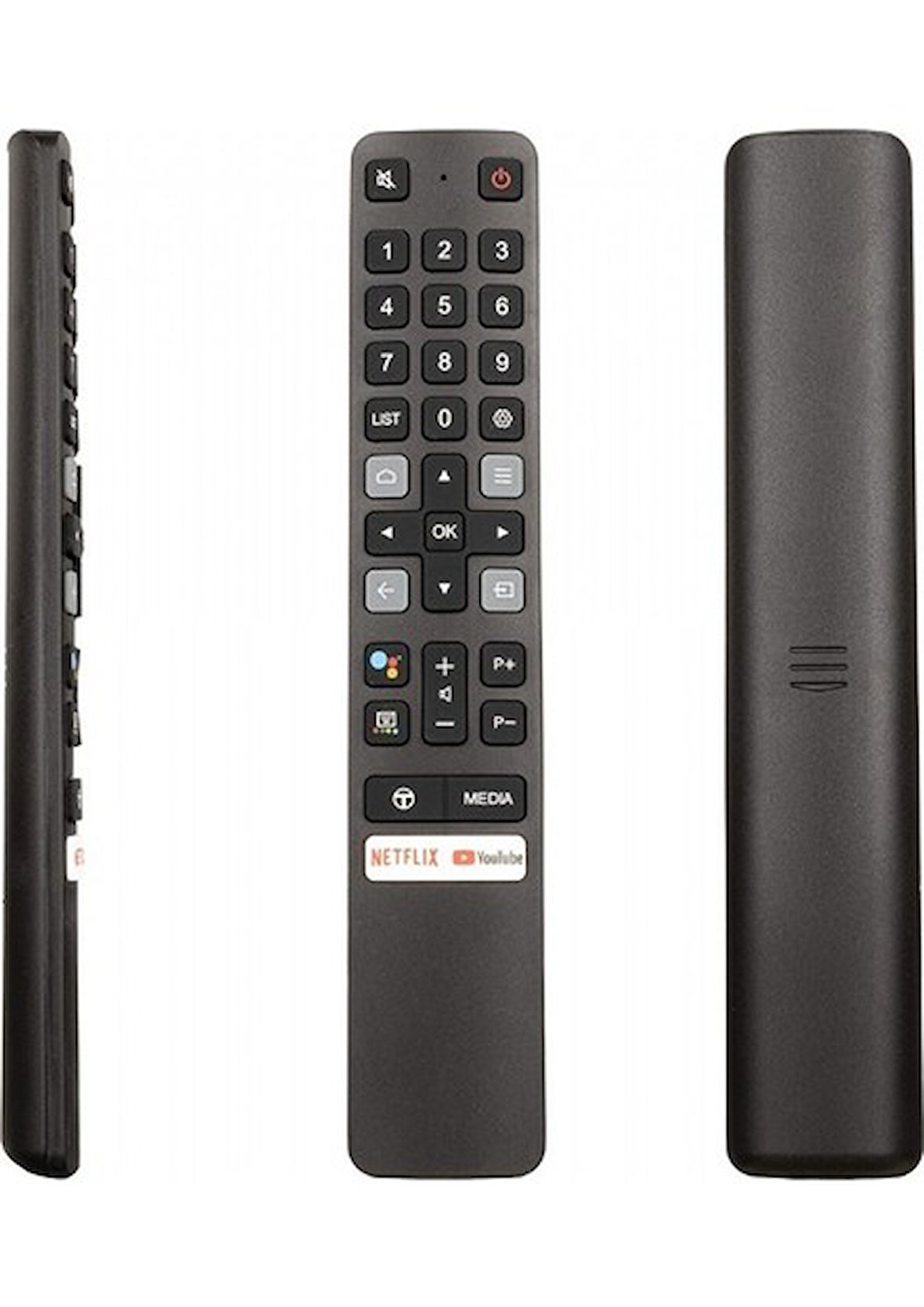 TCL Weko Tcl Kl RC901V Netflıx-Youtube Tuşlu Ses Komutlu LCD LED Tv Kumandası Siyah - Beyaz