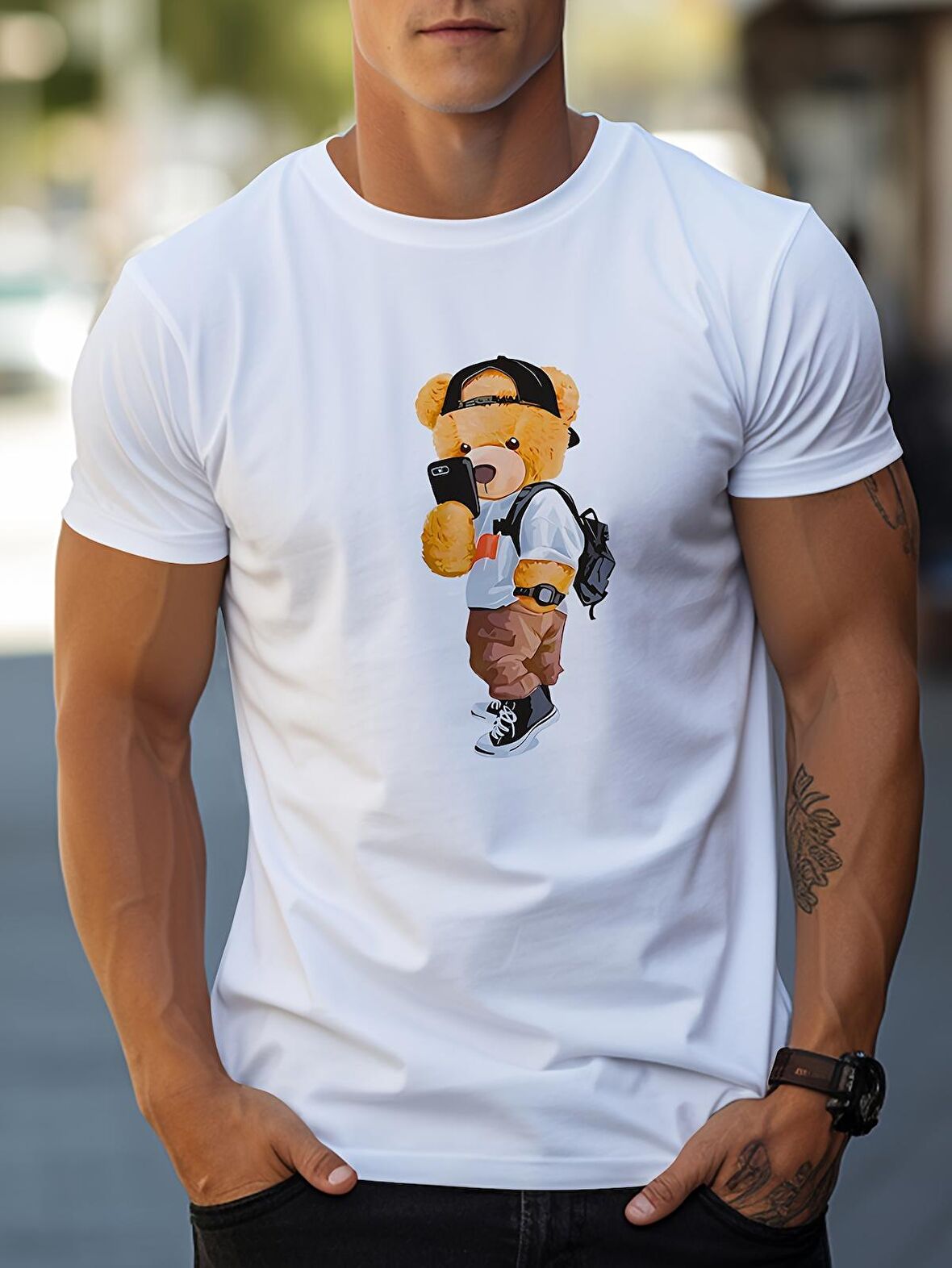Ayı Baskı T-shirt
