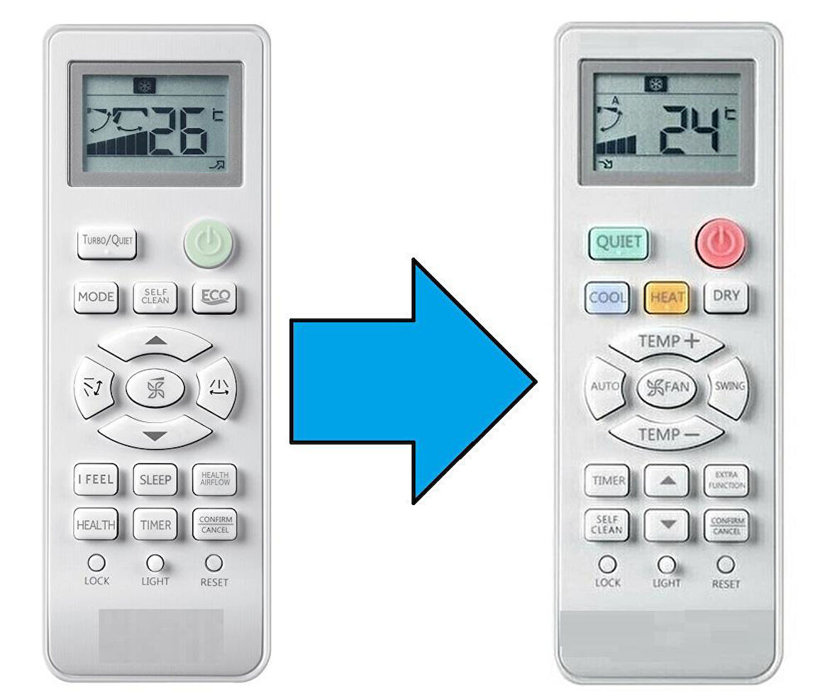 Dijitsu  uyumlu Klima Kumandası-Resimde Sağdaki Gönderilir