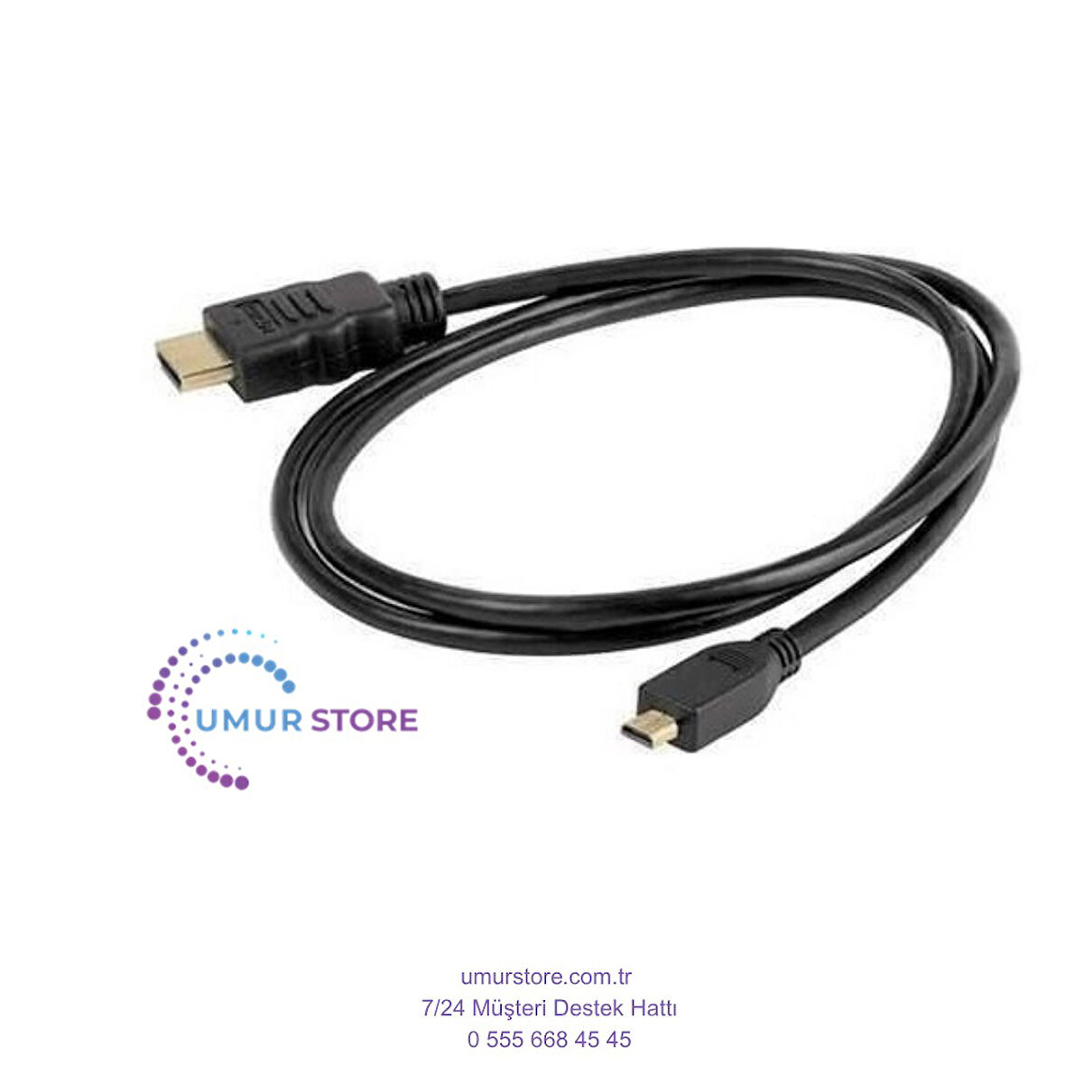 Micro-Mikro To HDMI Çevirici Dönüştürücü Adaptör Kablosu 1.5 Metre