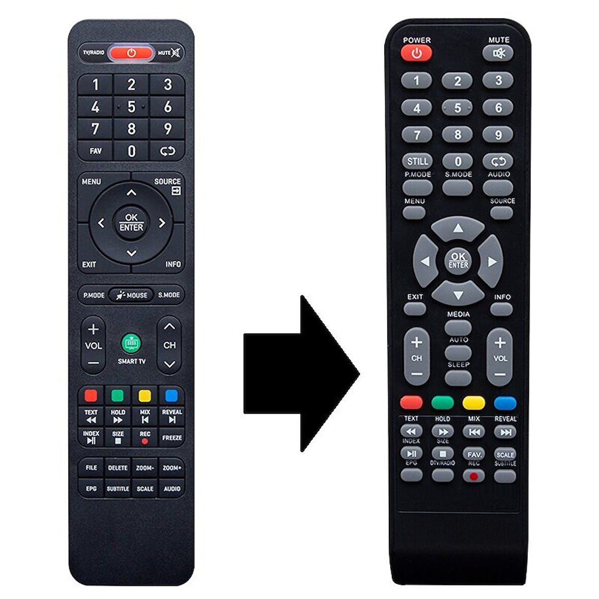 ONVO Android Smart LED TV Kumandası – Eşdeğer