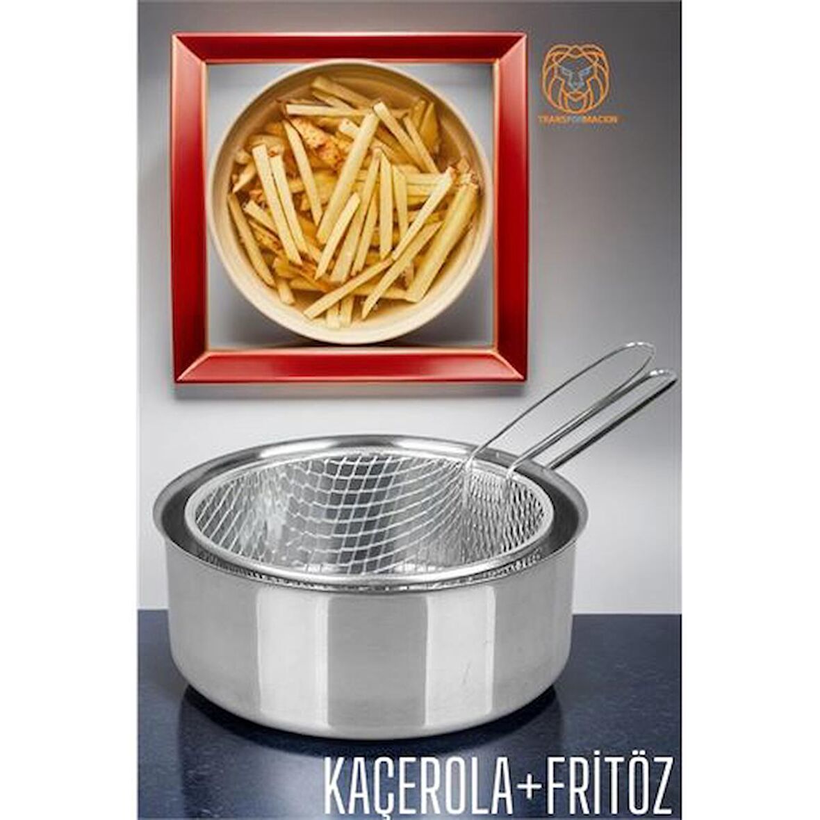 Transformacion Fritözlü Kaçerola Multi Kullanım Çelik 20 CM 720288