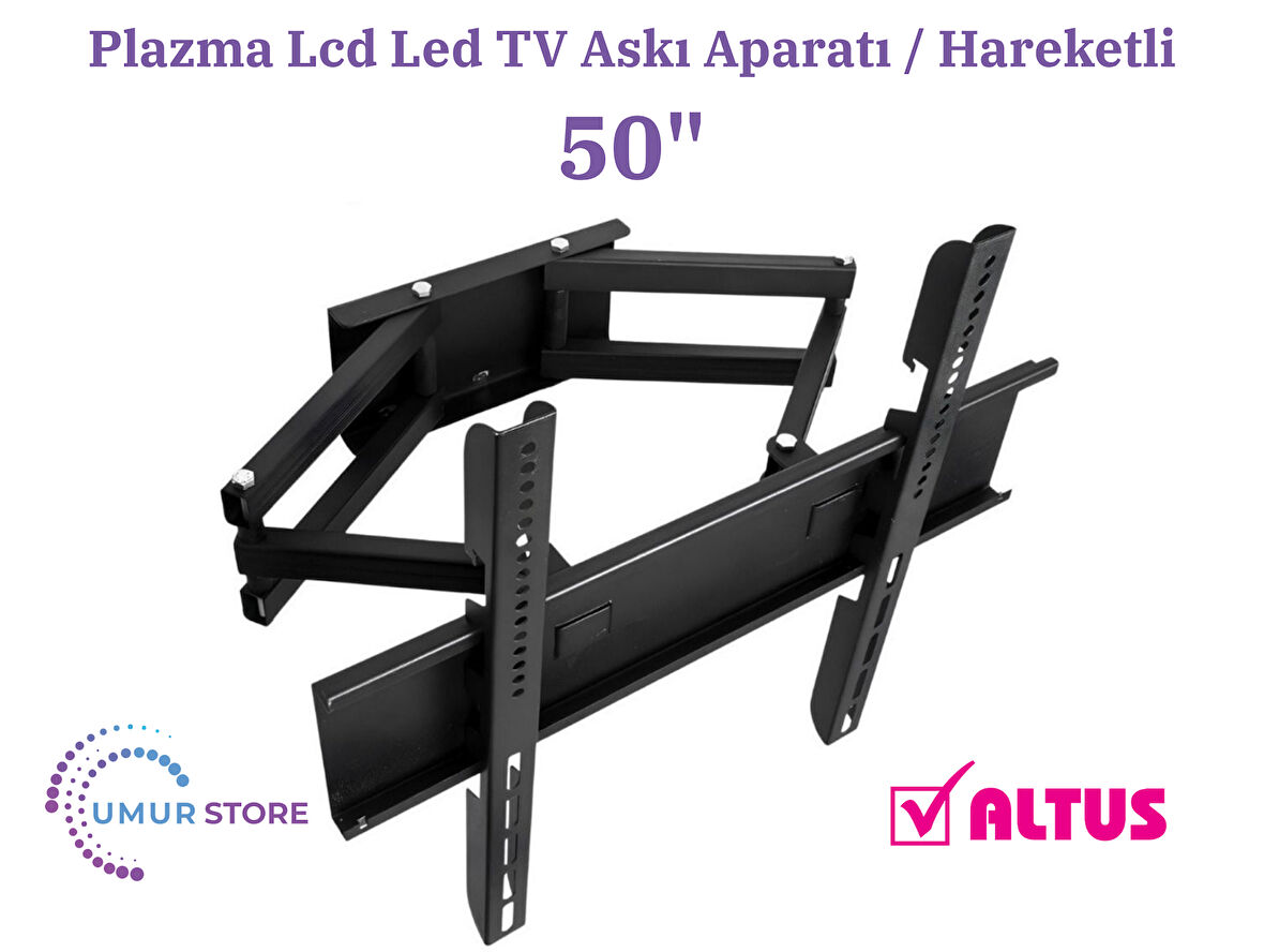Altus Al50Uhd9823 Google Ultra Hd 4K 126/127 Ekran Lcd Led TV Hareketli Duvar Askı Aparatı