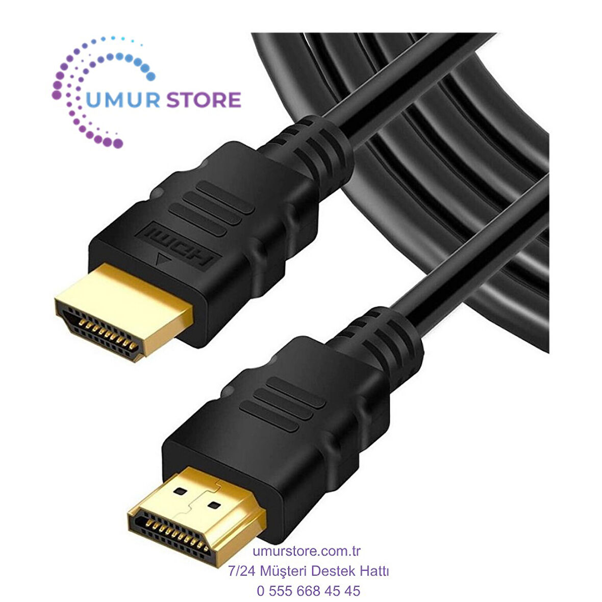 1 Metre Hdmi Kablo - V1.4b - Full Hd 3d 1080p 144hz - Görüntü, Ses Ve Internet Aktarım Premium Hdmi Kablosu