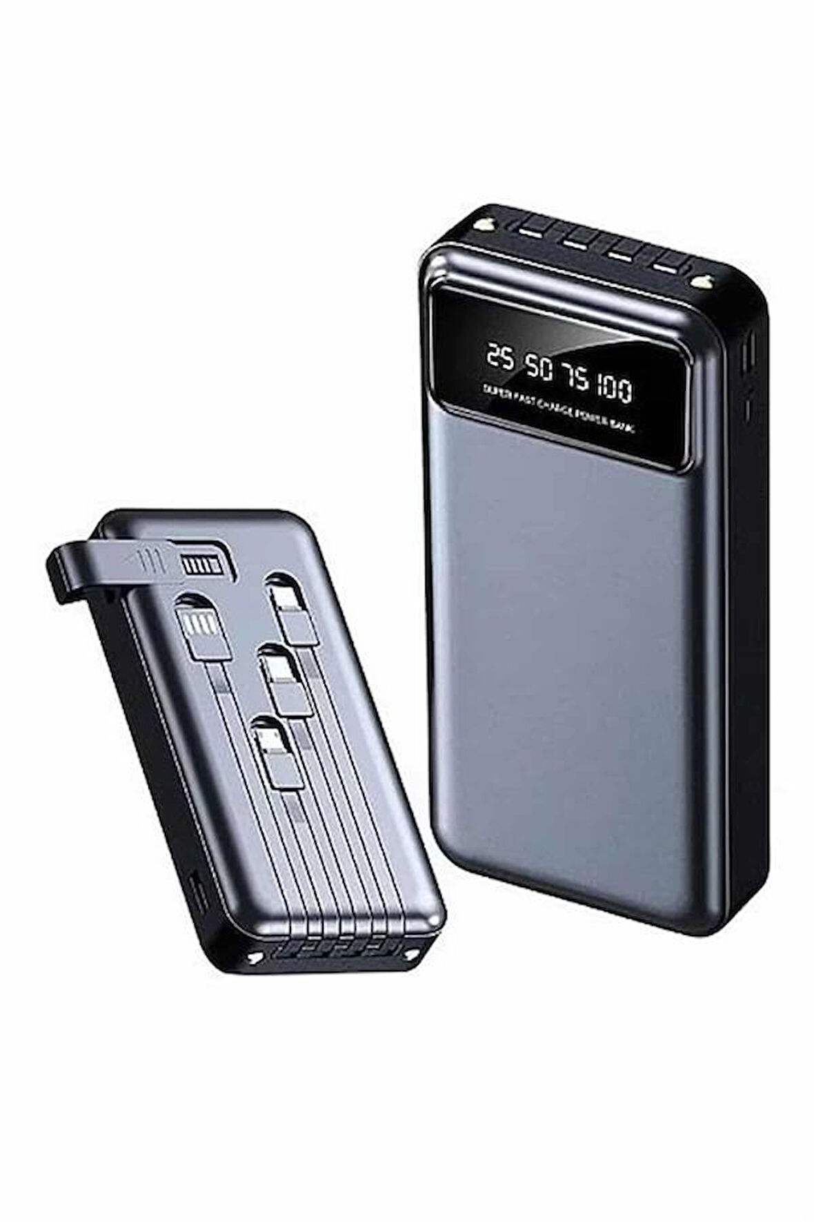 Hızlı Şarj Özellikli 20.000 Mah Dijital Göstergeli USB Girişli Android ve İOS Uyumlu Powerbank