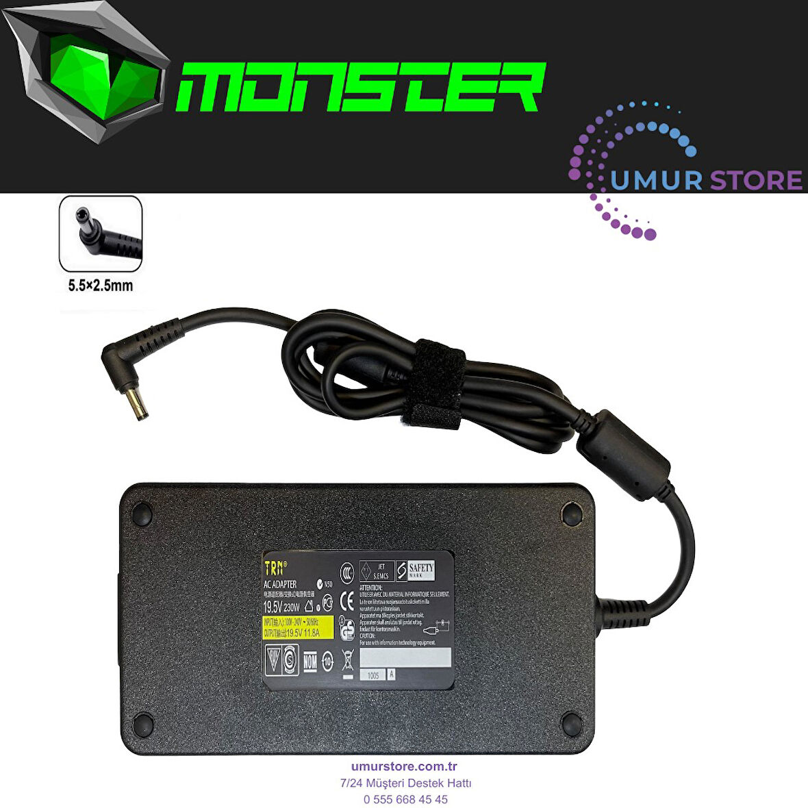 Monster Tulpar T7 V5.4.2 Notebook Adaptör Laptop Şarj