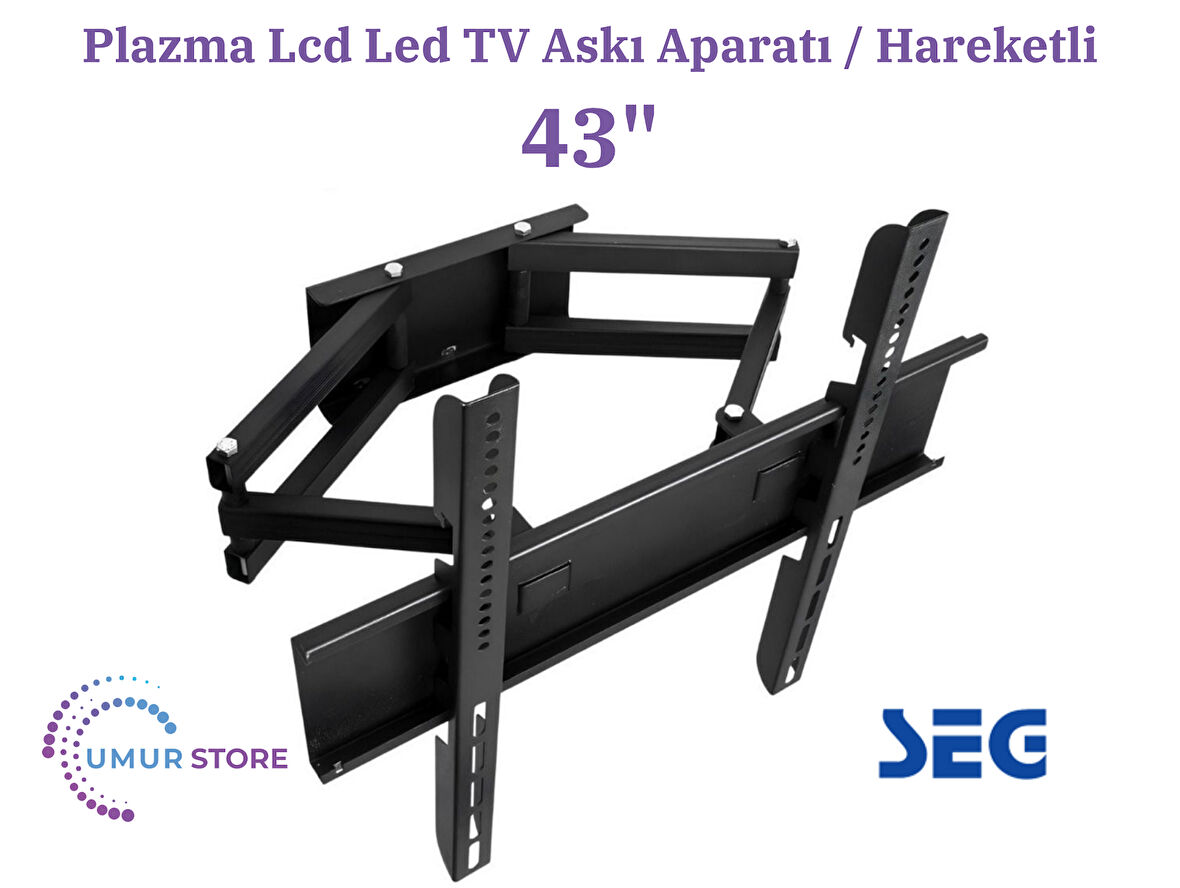 Seg 43SRB900 43inç UHD Tivo Smart 108/109 Ekran Lcd Led TV Hareketli Duvar Askı Aparatı
