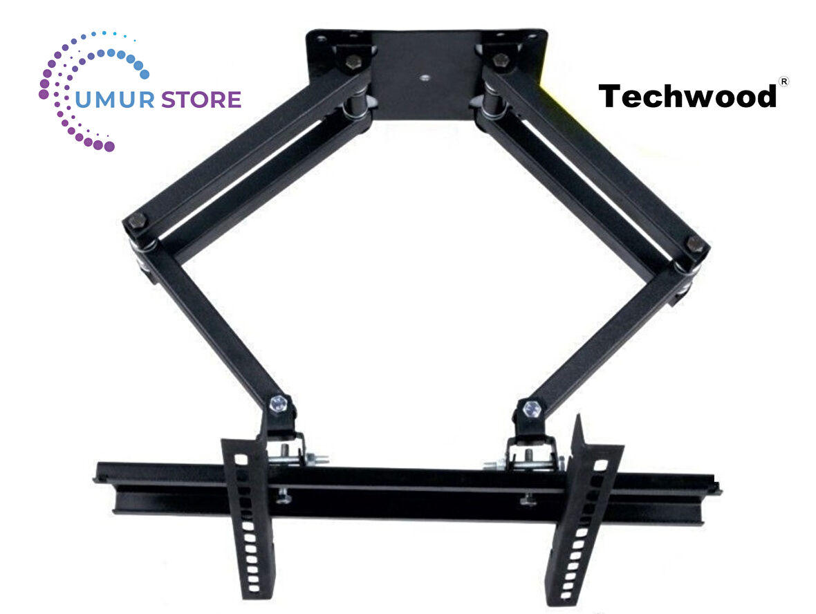Techwood 50U660EU 4K Smart 32”- 55” inç / 82-140 Ekran Lcd Led Tv Çift Kollu Hareketli Duvar Askı Aparatı