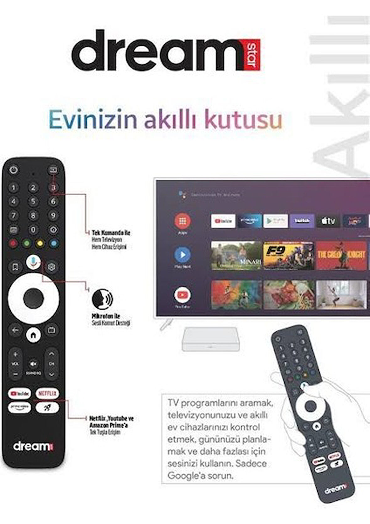 Dreamstar Nova Orjinal Ses Komutlu Kumanda