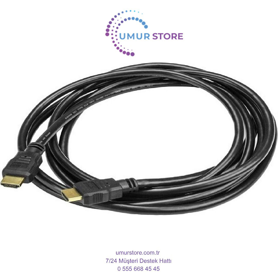 HDMI Kablosu 3D LCD Monitör Tv Bağlantı Kablosu 3 Metre
