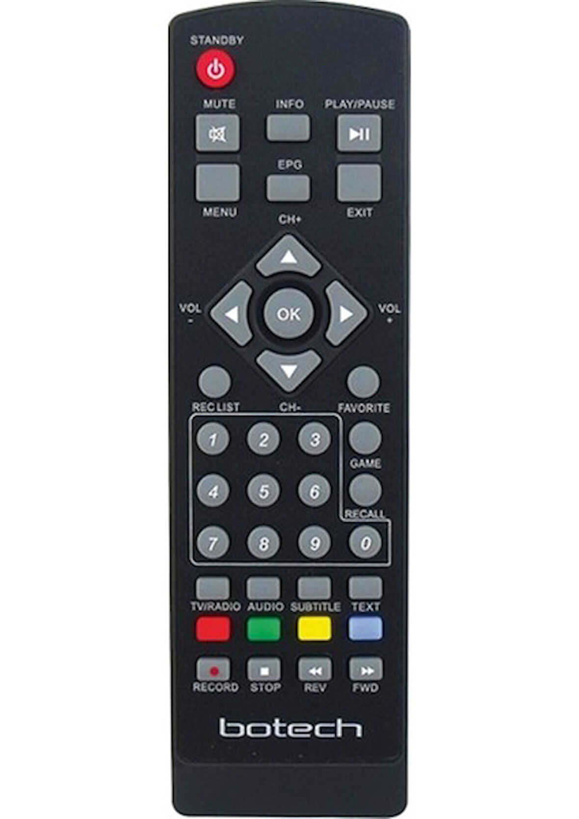 Botech -7200 Fta Kayıtlı Uydu Kumanda