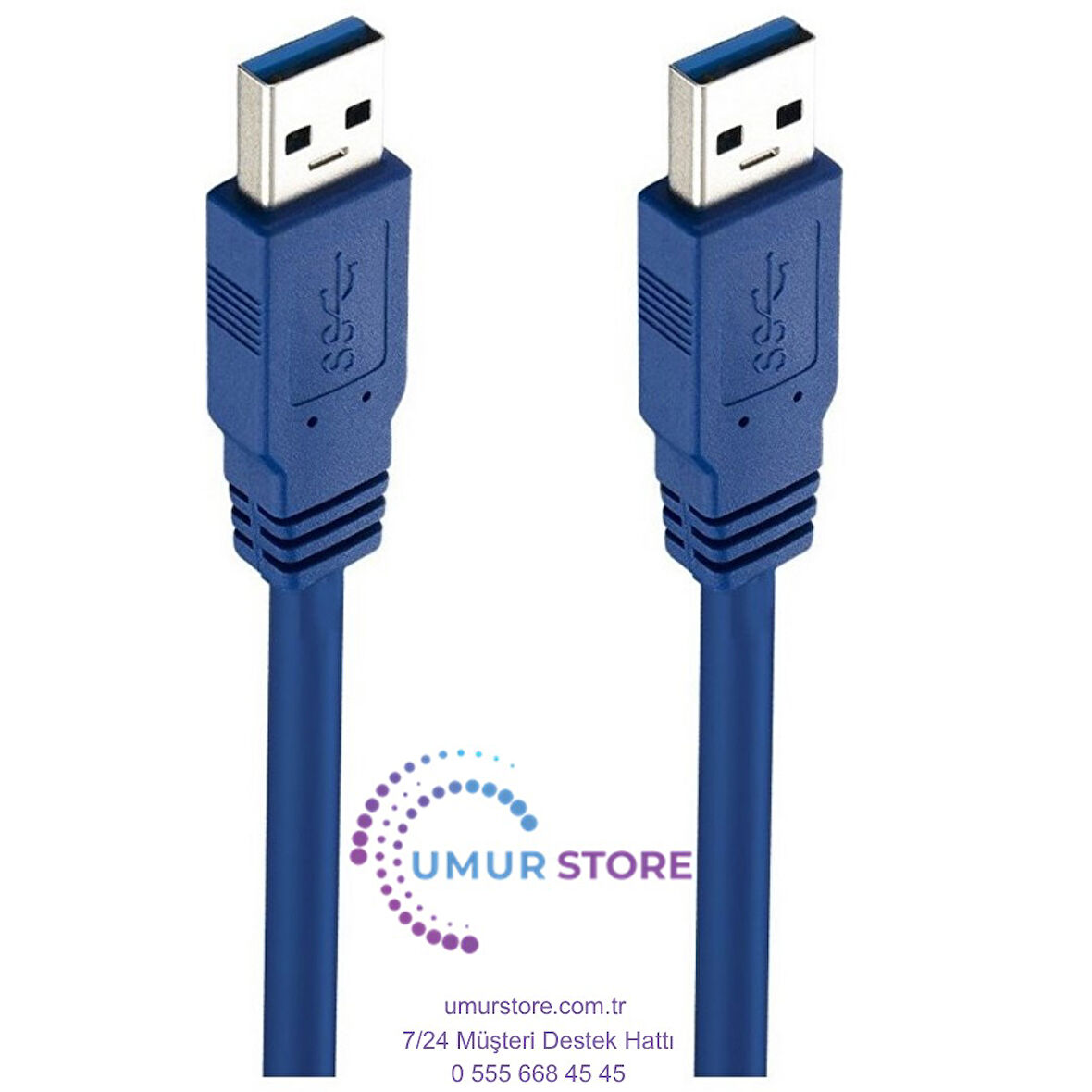 USB 3.0 Erkek Erkek Kablo 60 cm USB 3.0 Kablo