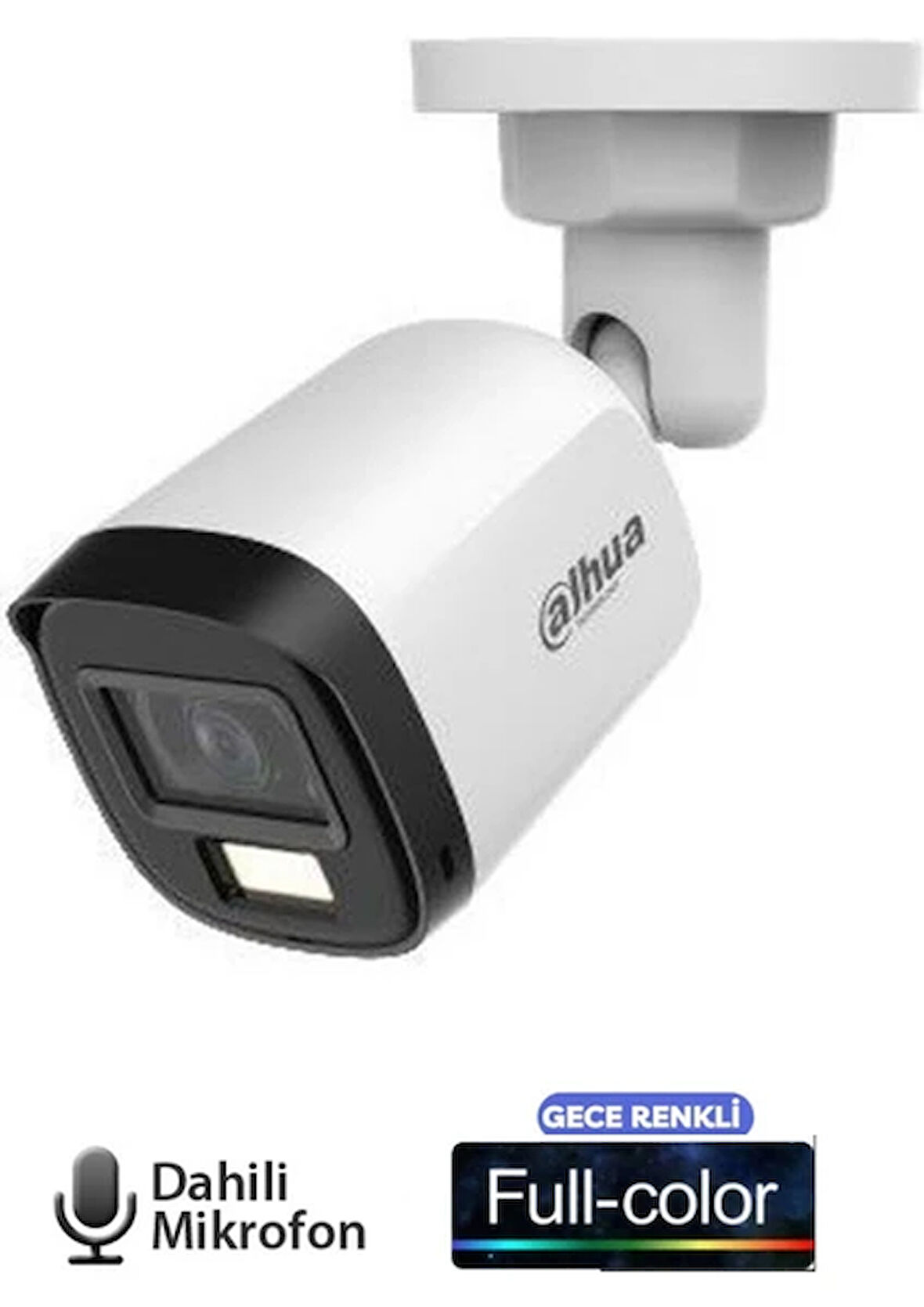 Dahua Mikrofonlu Gece Gündüz Renkli Görüşlü 2mp AHD Bullet Kamera - 30 Metre Görüş