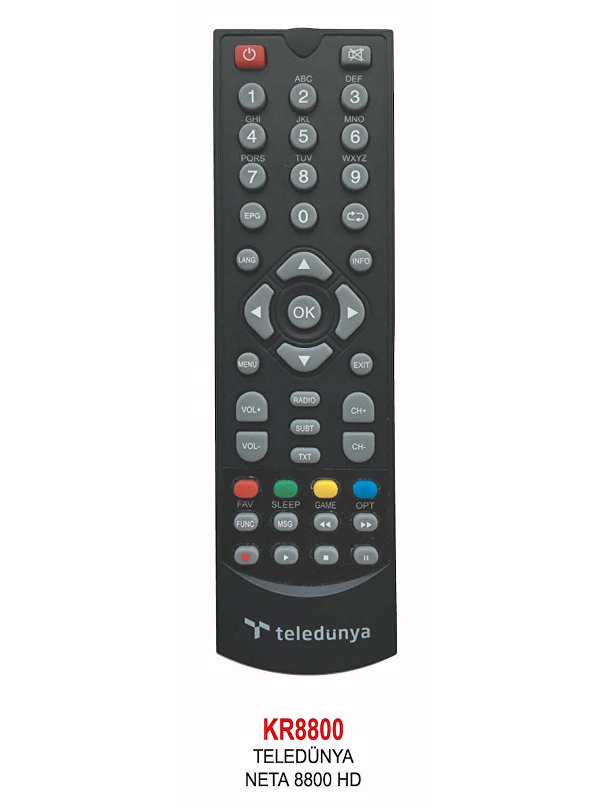 Uyumlu TELEDÜNYA  UYDU KUMANDASI