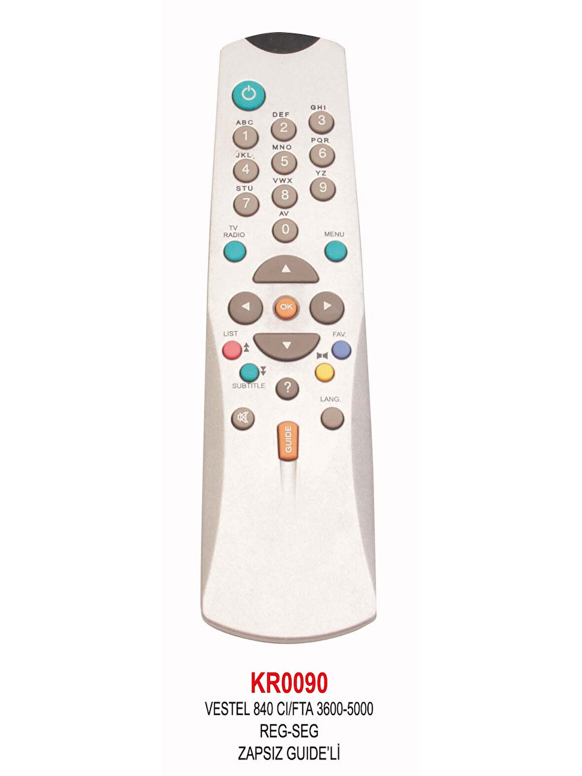 SEG -840 CI/FTA 3600-5000-ZAPSIZ GUIDE’Lİ UYDU KUMANDA