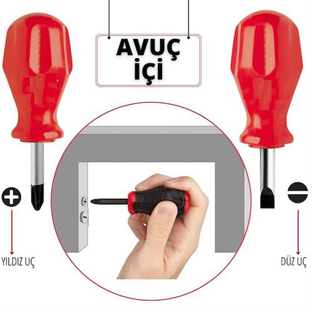 TransForMacion High-Torque Avuçiçi DÜZ-YILDIZ Uçlu Tornavida Seti 716084