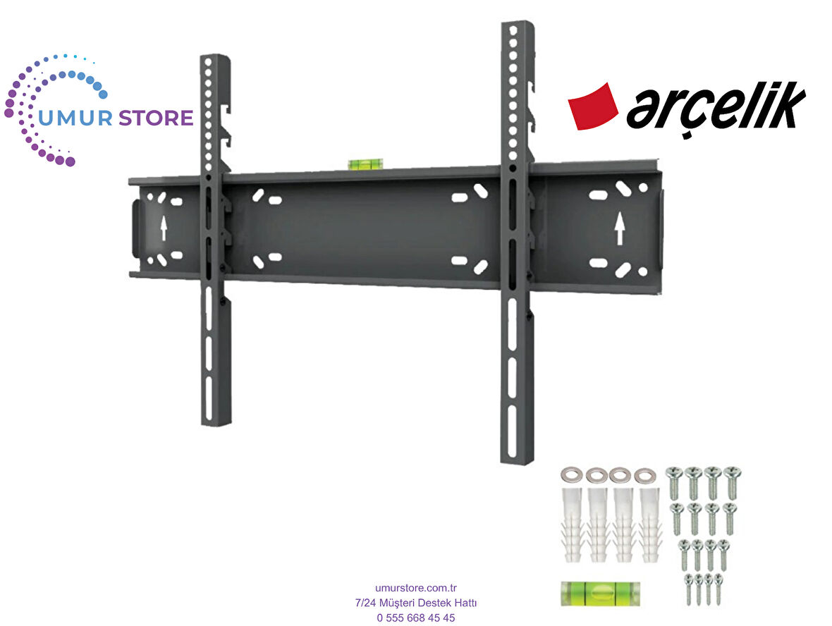 Arçelik 50” 7 serisi A50 D 790 B 43”- 65” inç Lcd Led Televizyon Sabit Duvar Askı Aparatı