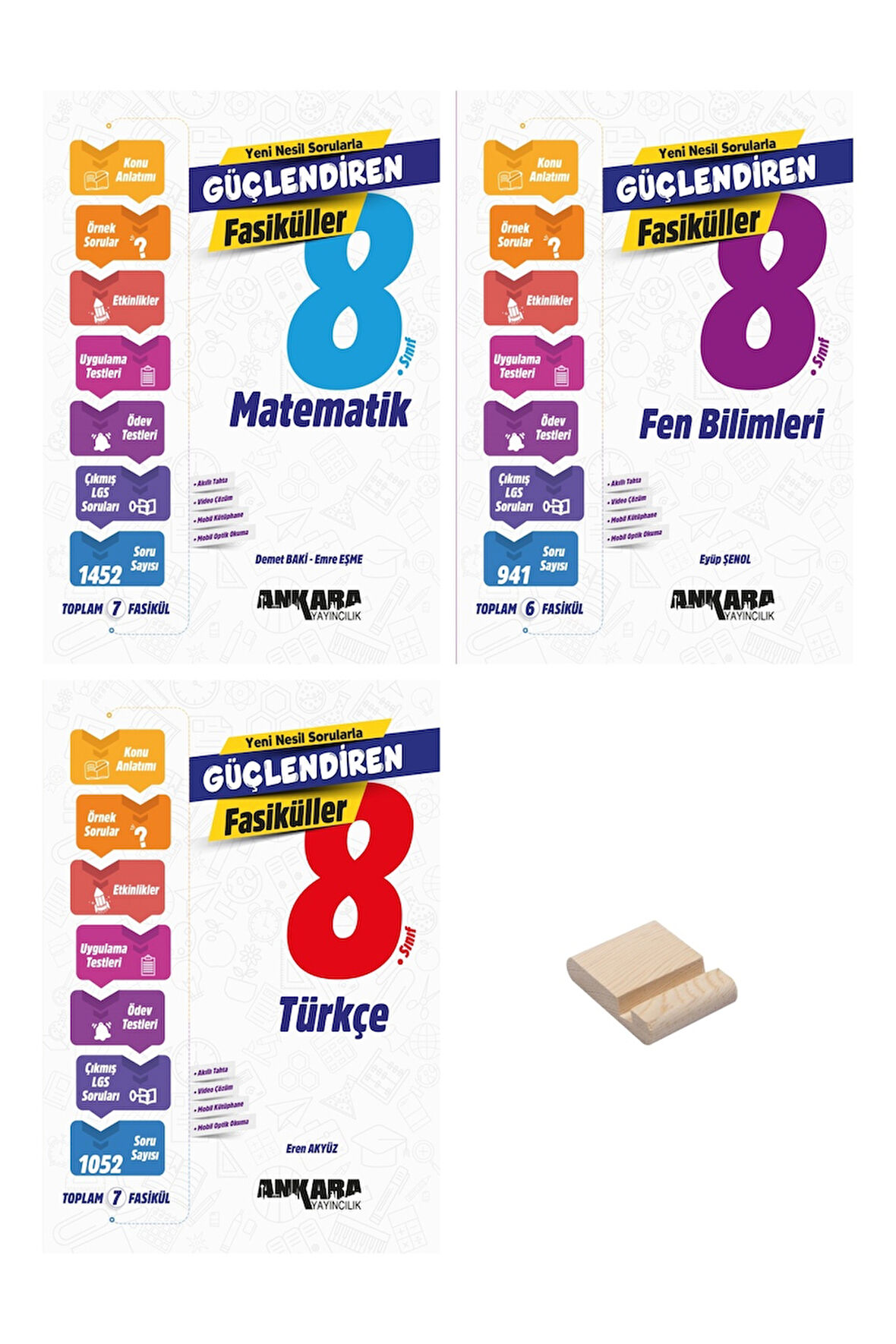 LGS 8. Sınıf Güçlendiren Matematik Fen Bilimleri ve Türkçe 3lü Fasikül Seti