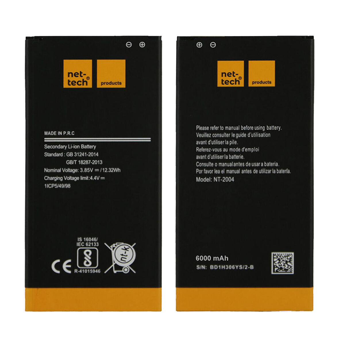 Samsung Galaxy G610 J7 Prime Uyumlu Nettech 3000 MAh Batarya