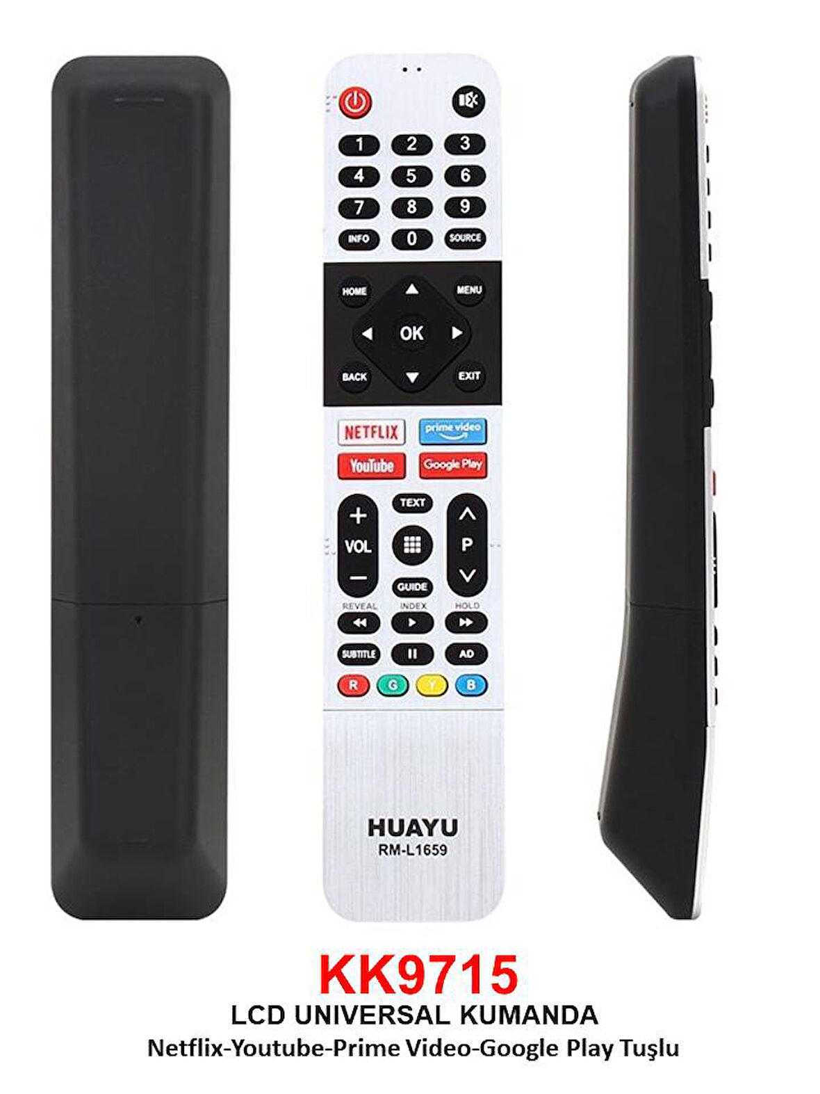 GRUNDIG LCD RML1659 NETFLIX-Y.TUBE-GOOGLE PLAY LCD KUMANDASI