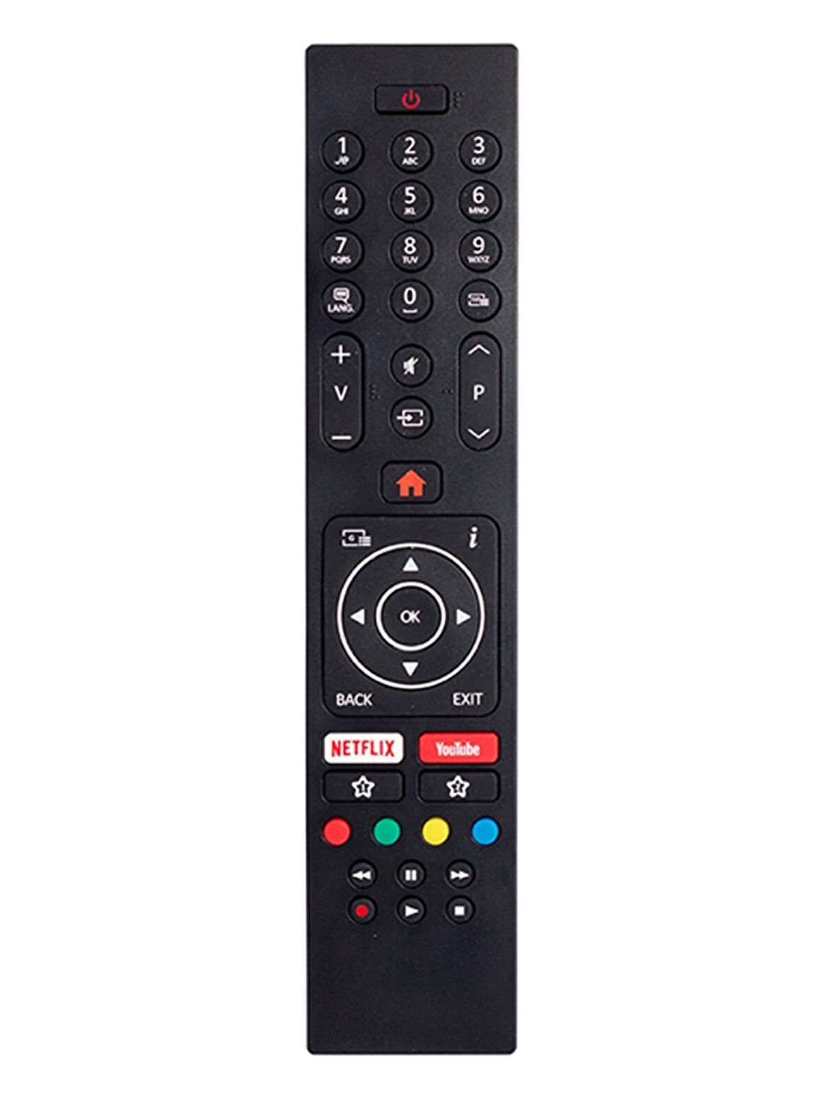 Vestel 4K Smart 55UD8450 55 Lcd-Led Tv Kumanda (RC43135 Black Nobrand V2) Yazısız