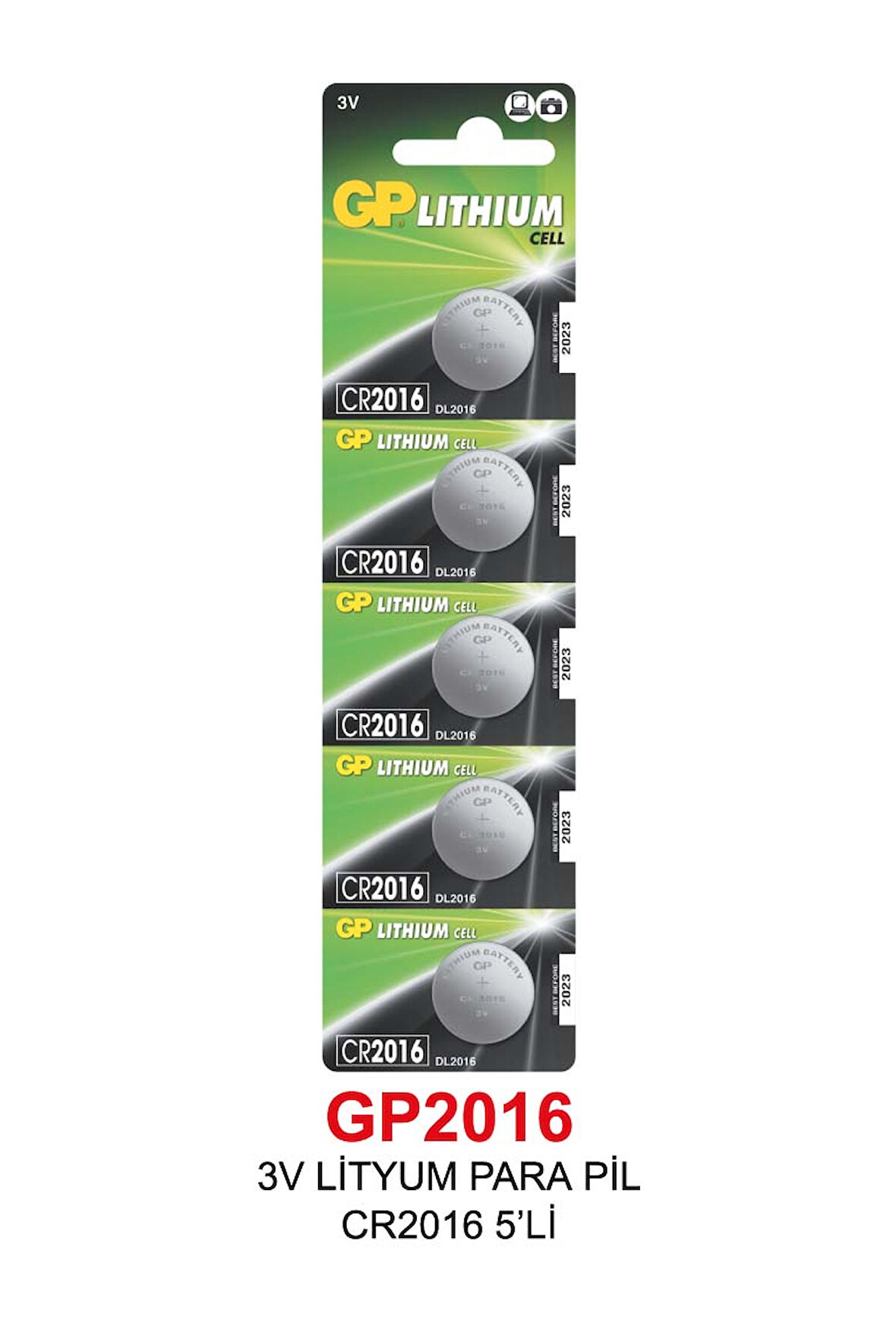 3V LİTYUM PARA PİL CR2016 5’Lİ