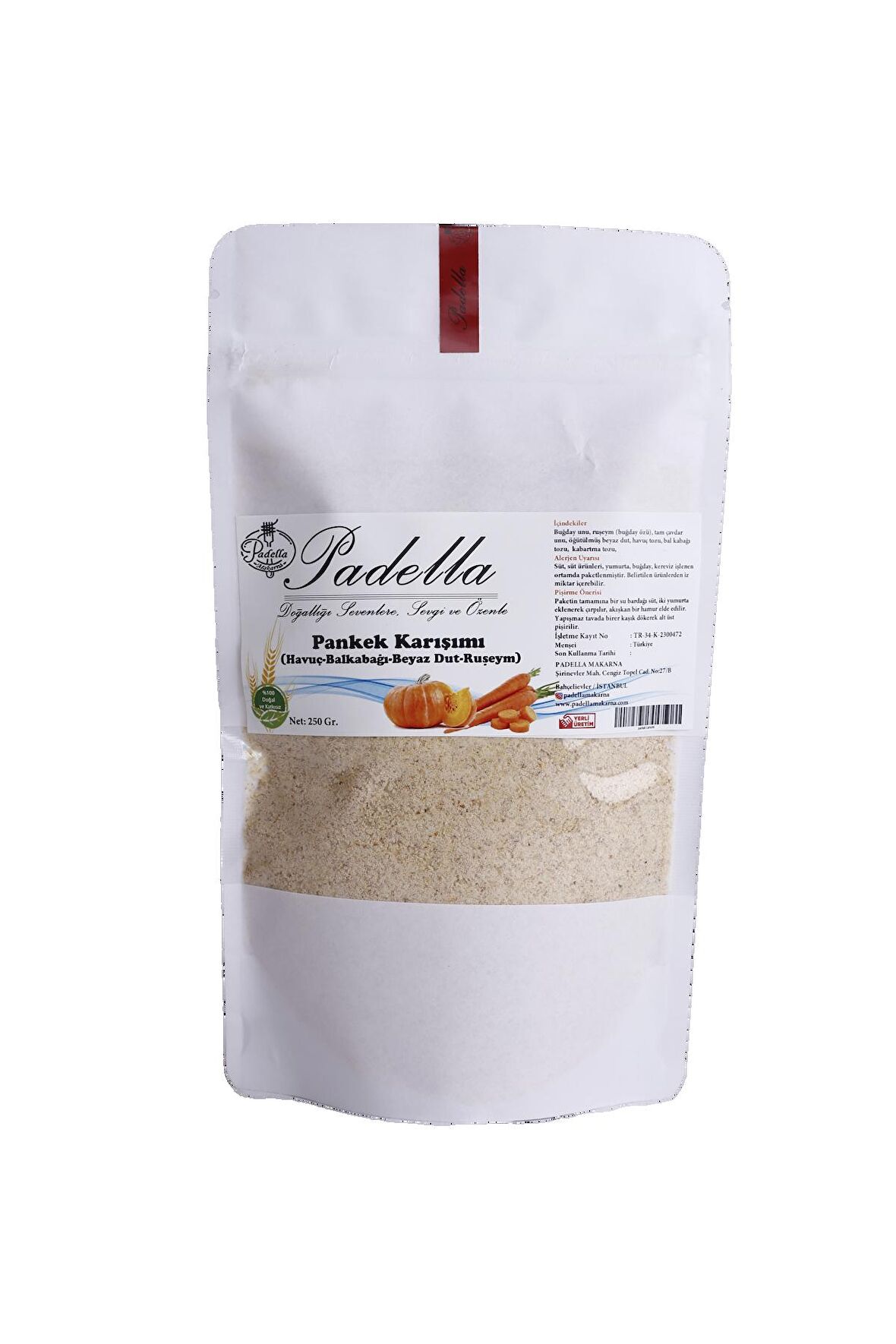 Pankek Karışımı Havuç Balkabağı Beyaz Dut Ruşeym 250 Gr