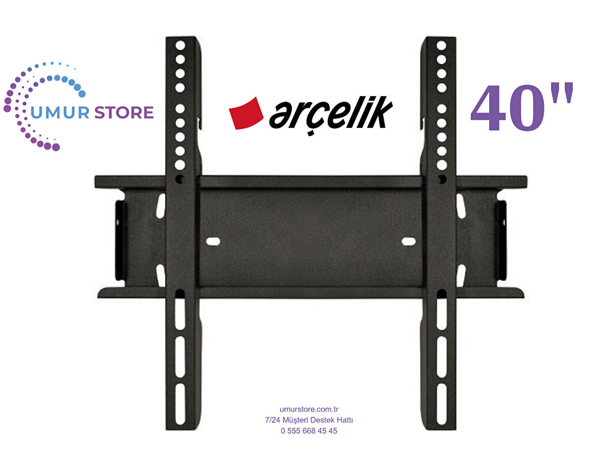 Arçelik 6 serisi A40 D 697 B Android 32”, 39”, 40” Uyumlu Lcd Led TV Sabit Duvar Askı Aparatı