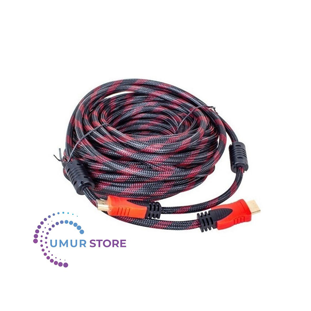 Örgülü Gold HDMI Kablo Poşetli 20 mt