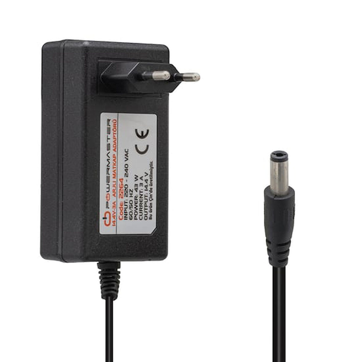 14.4 Volt - 3 Amper - 43 Watt 5.5*2.5 Mm Uçlu Şarjlı Matkap Adaptörü