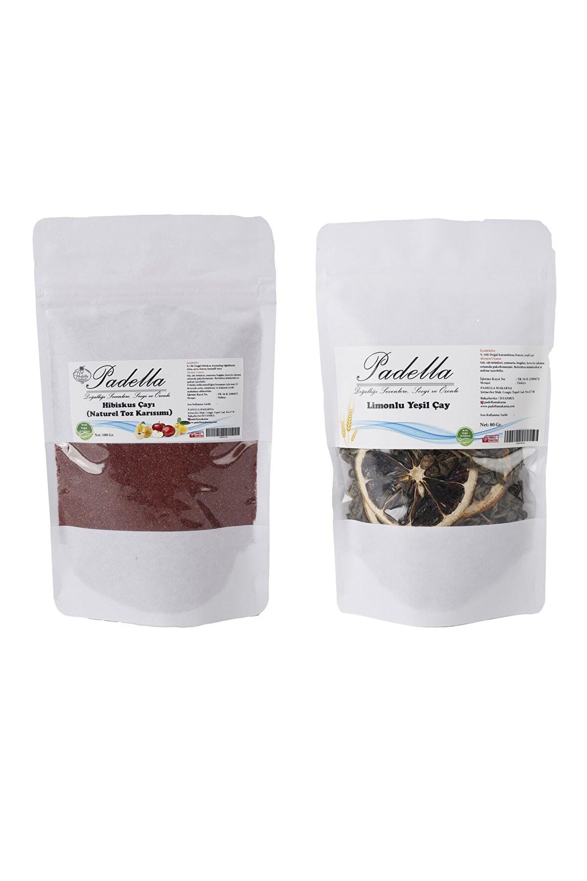 Hibiskus Çayı Nutarel Toz Karışımı Ve Limonlu Yeşil Çay Karışımı İkili Avantajlı Set
