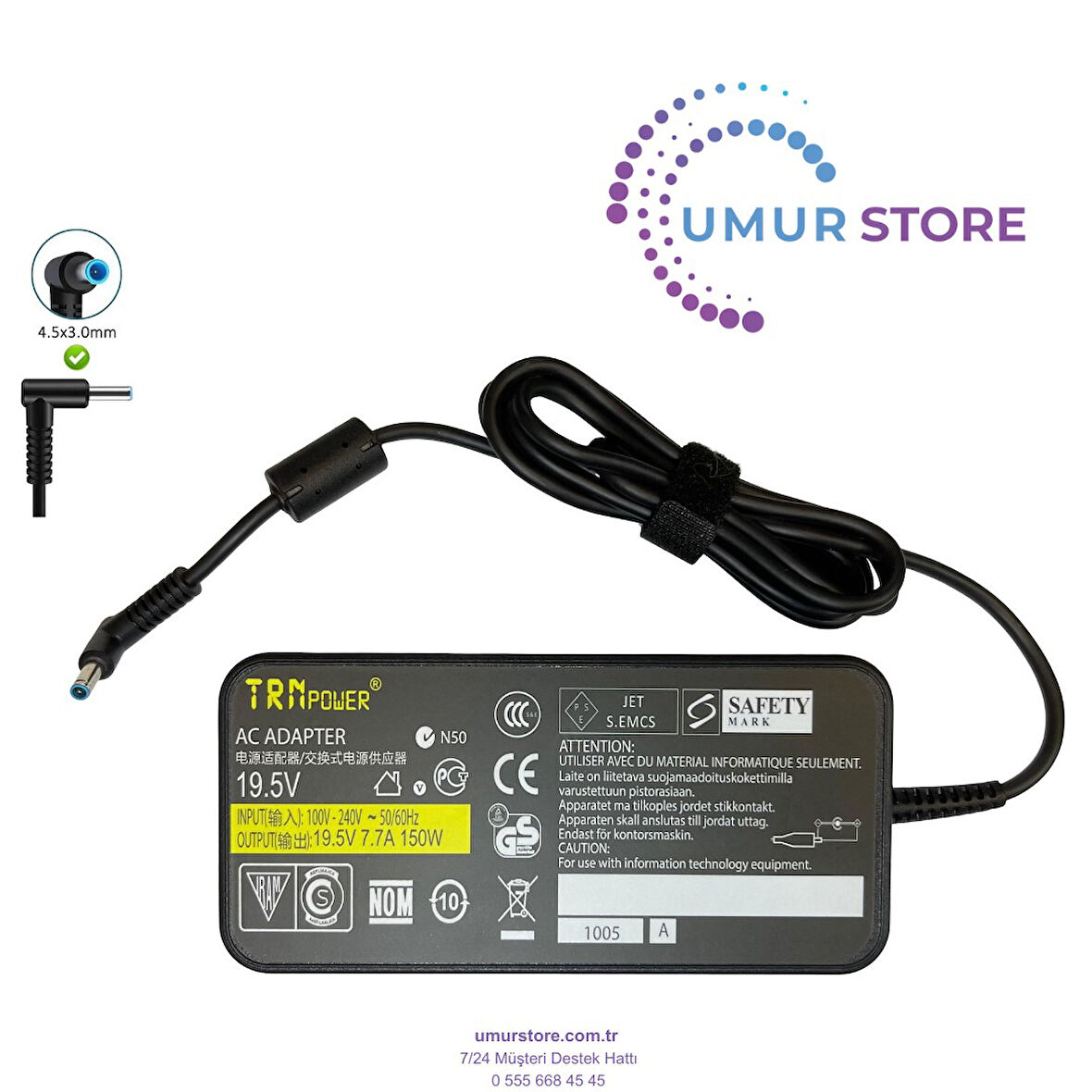 Hp L48757-001 4.5x3.0mm Laptop Adaptörü