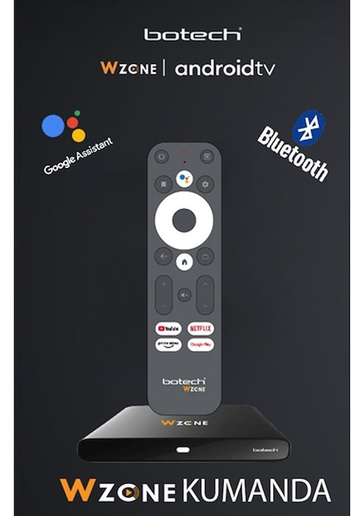 Botech Wzone Android Tv Box Mini Kumanda