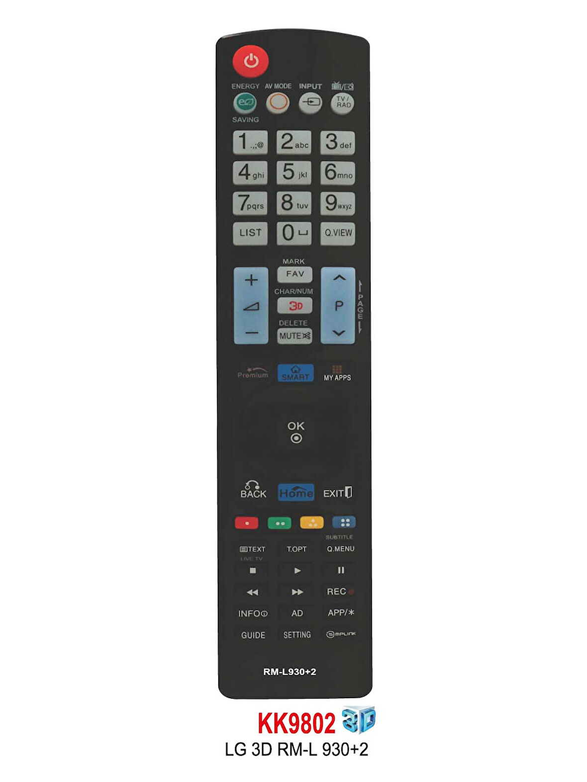 LG 3D RM-L 930+2 LCD TV KUMANDA